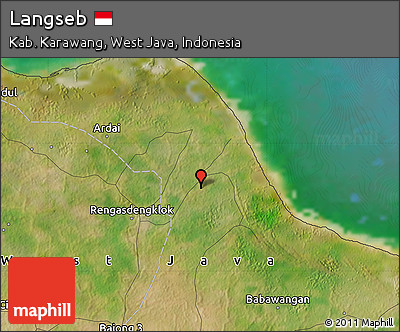 Satellite Map of Langseb