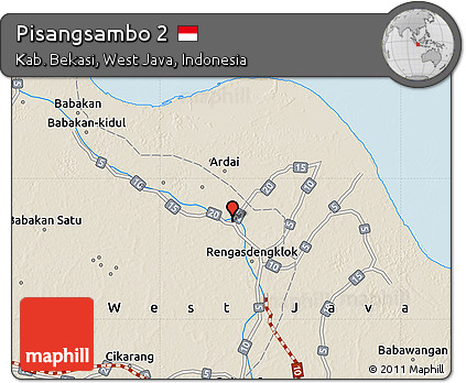 Shaded Relief Map of Pisangsambo 2