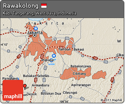 Shaded Relief Map of Rawakolong