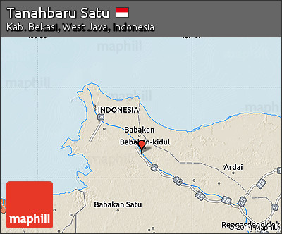 Shaded Relief Map of Tanahbaru Satu
