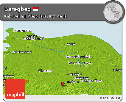 Physical Panoramic Map of Baregbeg