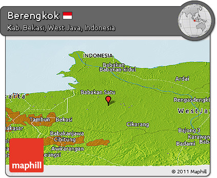 Physical Panoramic Map of Berengkok