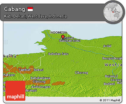 Physical Panoramic Map of Cabang
