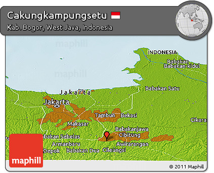 Physical Panoramic Map of Cakungkampungsetu