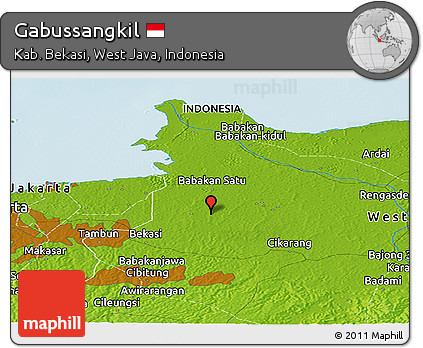Physical Panoramic Map of Gabussangkil