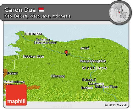 Physical Panoramic Map of Garon Dua