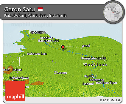 Physical Panoramic Map of Garon Satu