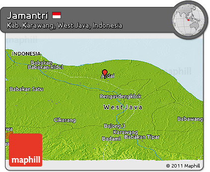 Physical Panoramic Map of Jamantri