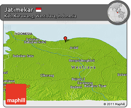 Physical Panoramic Map of Jatimekar