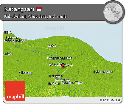 Physical Panoramic Map of Katangsari