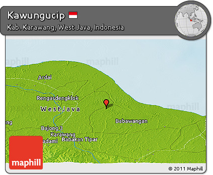 Physical Panoramic Map of Kawungucip