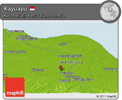 Physical Panoramic Map of Kayuapu