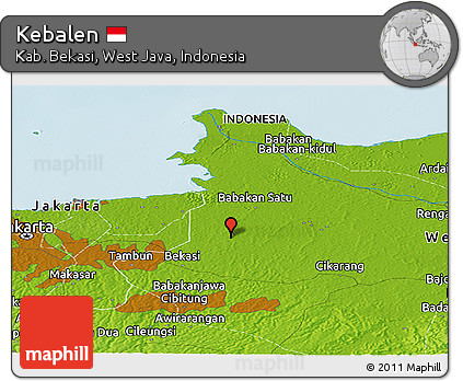 Physical Panoramic Map of Kebalen