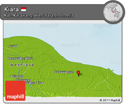 Physical Panoramic Map of Kiara