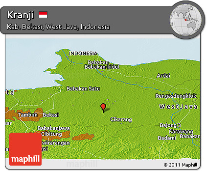 Physical Panoramic Map of Kranji