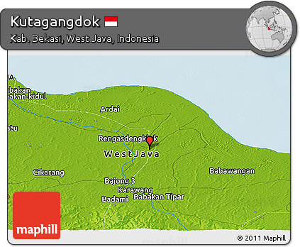 Physical Panoramic Map of Kutagangdok