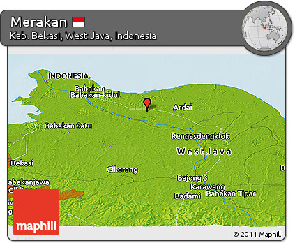 Physical Panoramic Map of Merakan