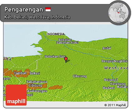 Physical Panoramic Map of Pengarengan