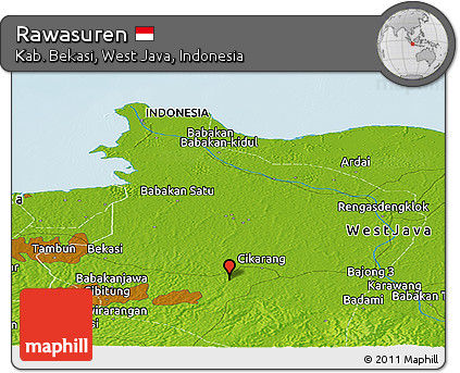 Physical Panoramic Map of Rawasuren