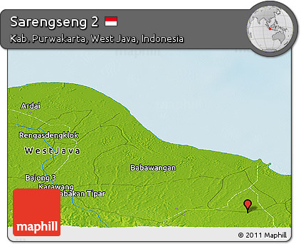 Physical Panoramic Map of Sarengseng 2