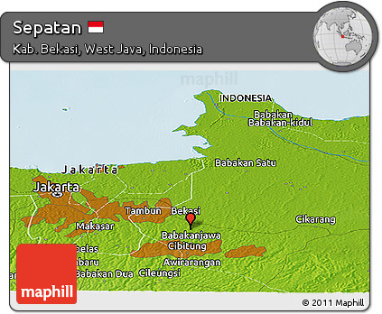 Physical Panoramic Map of Sepatan