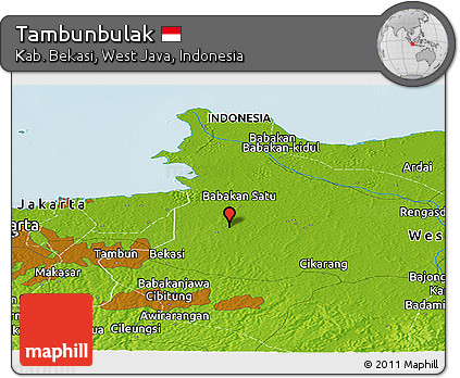 Physical Panoramic Map of Tambunbulak