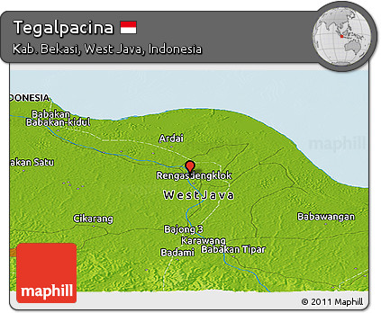 Physical Panoramic Map of Tegalpacina