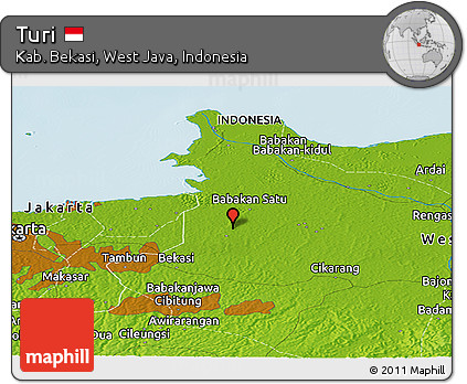 Physical Panoramic Map of Turi