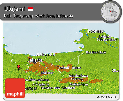 Physical Panoramic Map of Ulujami