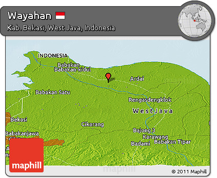 Physical Panoramic Map of Wayahan