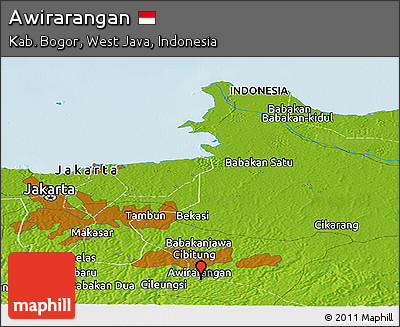 Physical Panoramic Map of Awirarangan