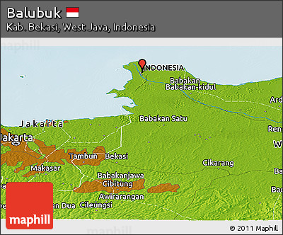 Physical Panoramic Map of Balubuk