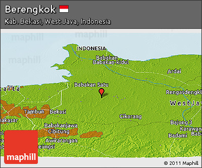 Physical Panoramic Map of Berengkok