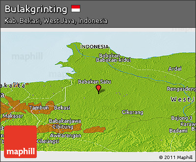 Physical Panoramic Map of Bulakgrinting