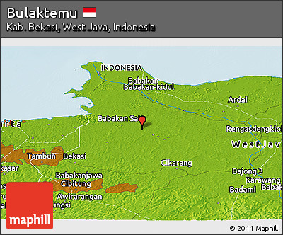 Physical Panoramic Map of Bulaktemu