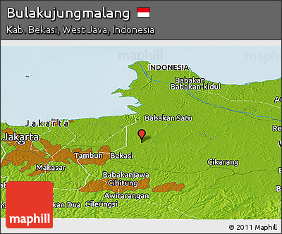 Physical Panoramic Map of Bulakujungmalang