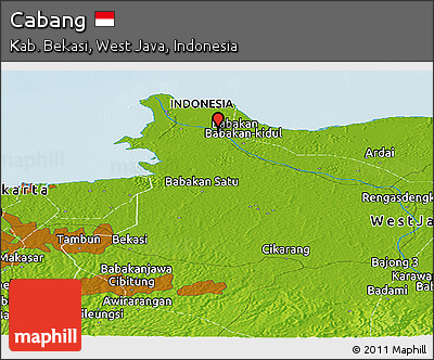 Physical Panoramic Map of Cabang