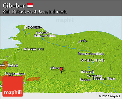 Physical Panoramic Map of Cibeber