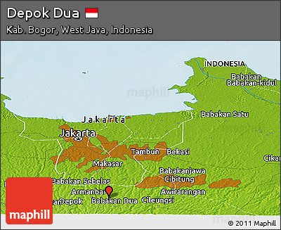 Physical Panoramic Map of Depok Dua