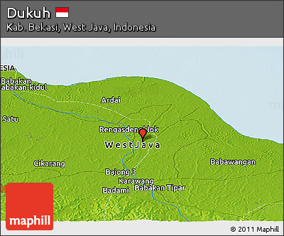 Physical Panoramic Map of Dukuh