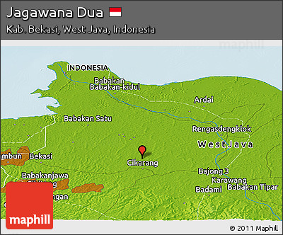 Physical Panoramic Map of Jagawana Dua