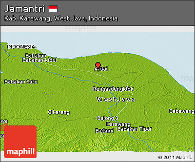 Physical Panoramic Map of Jamantri