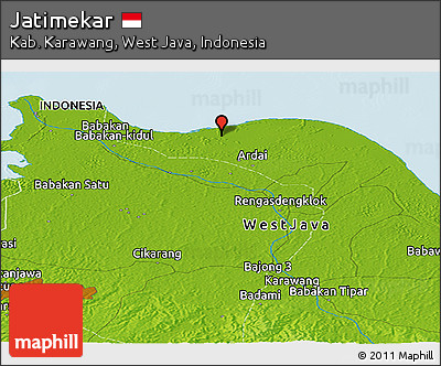 Physical Panoramic Map of Jatimekar