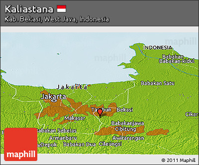 Physical Panoramic Map of Kaliastana