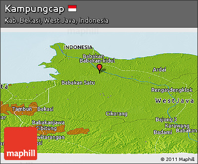 Physical Panoramic Map of Kampungcap