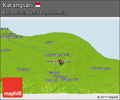 Physical Panoramic Map of Katangsari