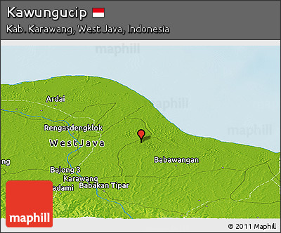 Physical Panoramic Map of Kawungucip