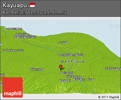 Physical Panoramic Map of Kayuapu