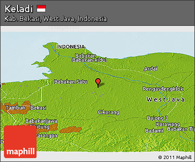 Physical Panoramic Map of Keladi