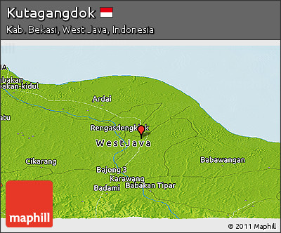 Physical Panoramic Map of Kutagangdok